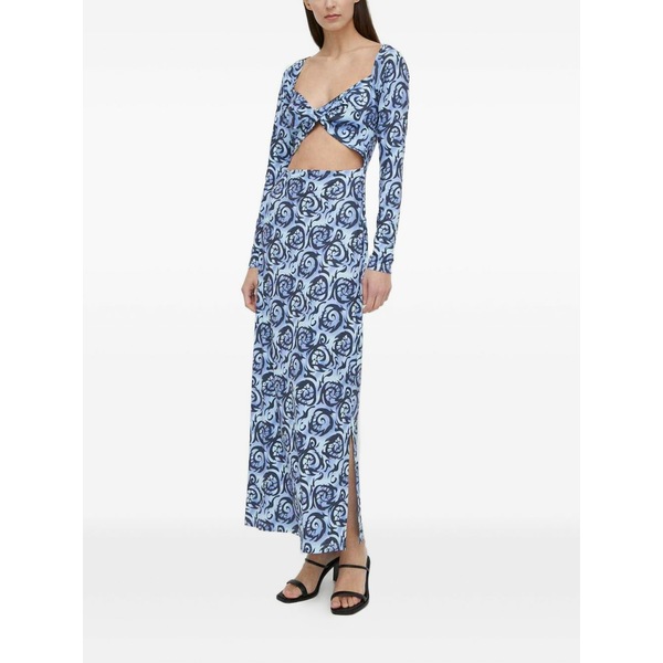 ルサム レディース ワンピース トップス Cut-out long-sleeved dress Blue｜asty 36,270円