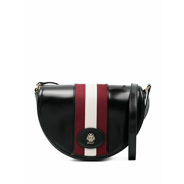 バリー レディース ショルダーバッグ 御徒面子 Stripe-detail shoulder bag Black