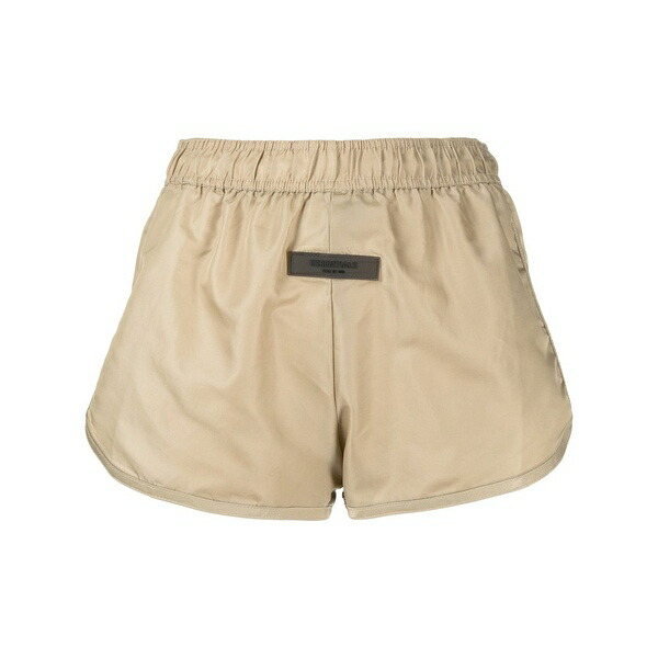 エフオージーエッセンシャルズ レディース 心地よいズボン下 ボトムス Logo-patch track shorts Green