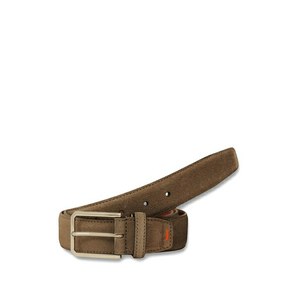 サントーニ メンズ ベルト アクセサリー Suede buckle belt Brown｜asty