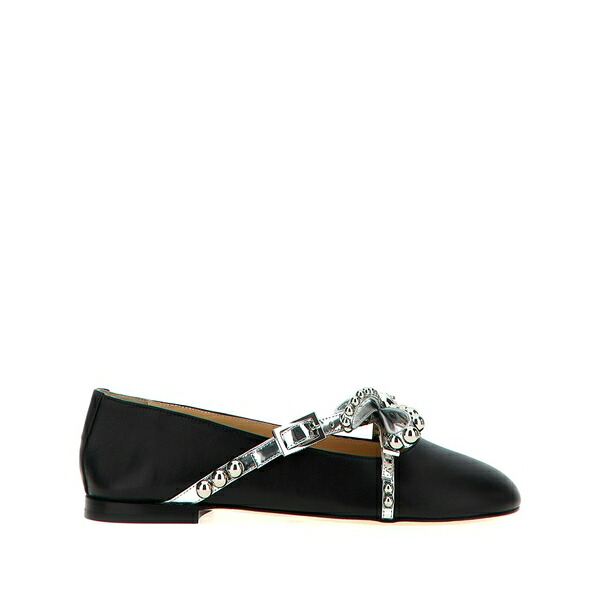 マッハ アンド マッハ レディース サンダル シューズ Stud-embellished ballet flats Black