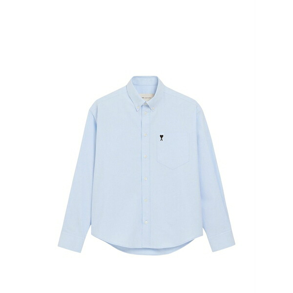 意中の女 メンズ ティーシャツ トップス Logo-embroidered shirt Blue