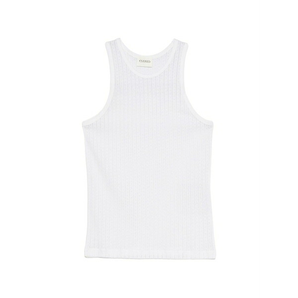 クローズド レディース カットソー トップス Pointelle-knit tank top White