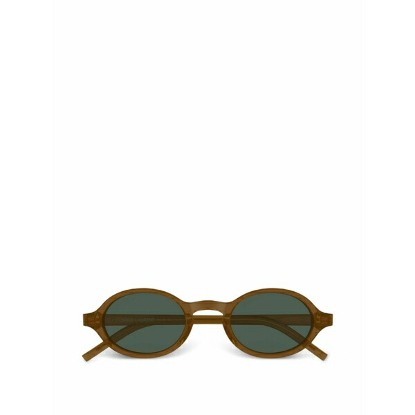 サンローラン アイウェア メンズ サングラス・アイウェア 付属物 Oval-frame sunglasses Brown