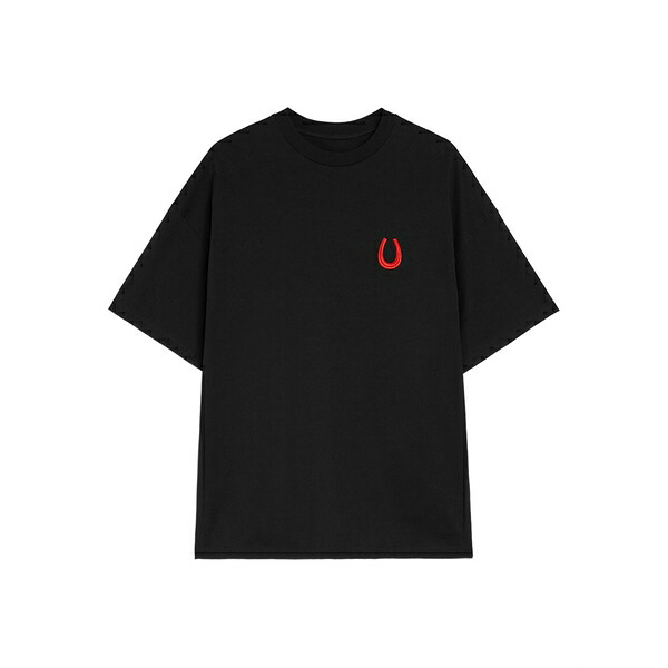 ジル・サンダー メンズ ティーシャツ トップス Embroidered crew-neck t-shirt Black