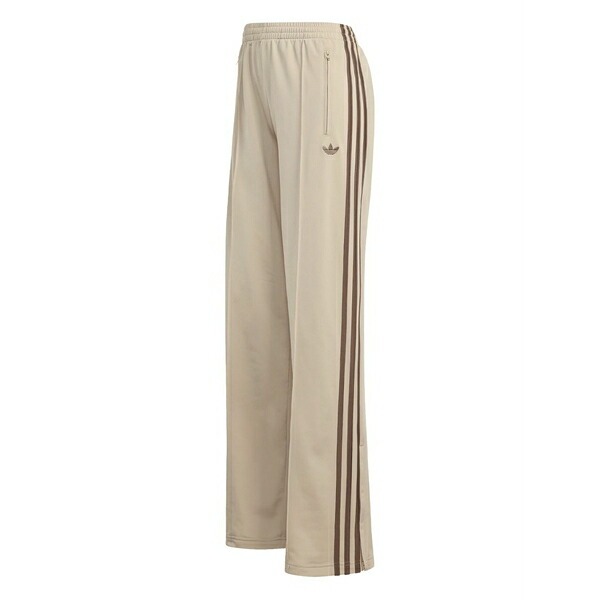 アディダス レディース 心地よいズボン下 ボトムス Stripe loose track pants Neutrals