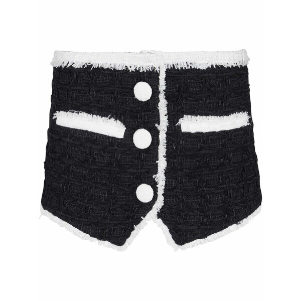 バルマン レディース スコート ボトムス Tweed mini skirt  Black