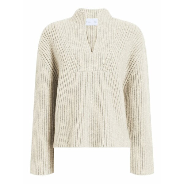 プロエンザ スクーラー 白いこと 付け紙 レディース 編み物\u0026プルオーバー アウター Meron sweater Neutrals