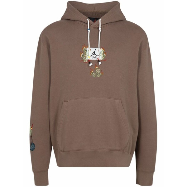 ジョーダン メンズ パーカー・スウェットシャツ アウター X travis scott hoodie Brown