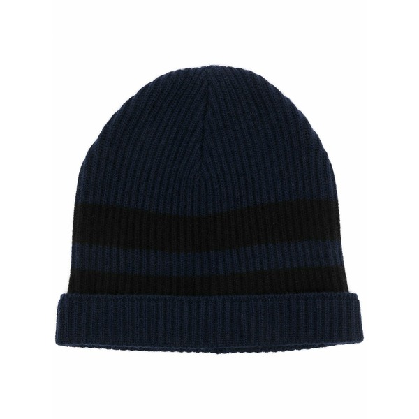 カシミヤ はたご屋 優しいこと レディース かぶり笠 佩び物 Bia cashmere striped beanie Blue