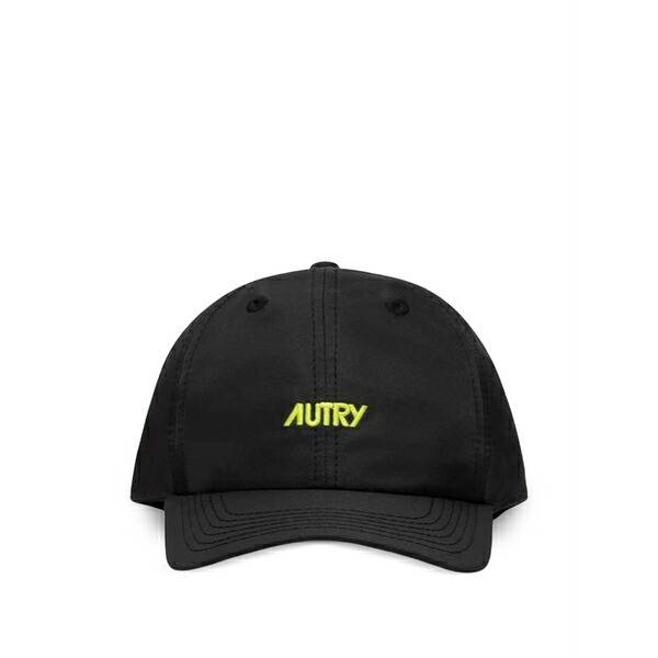 オートリー メンズ 鳥打ち帽 付属物 Logo baseball cap Black