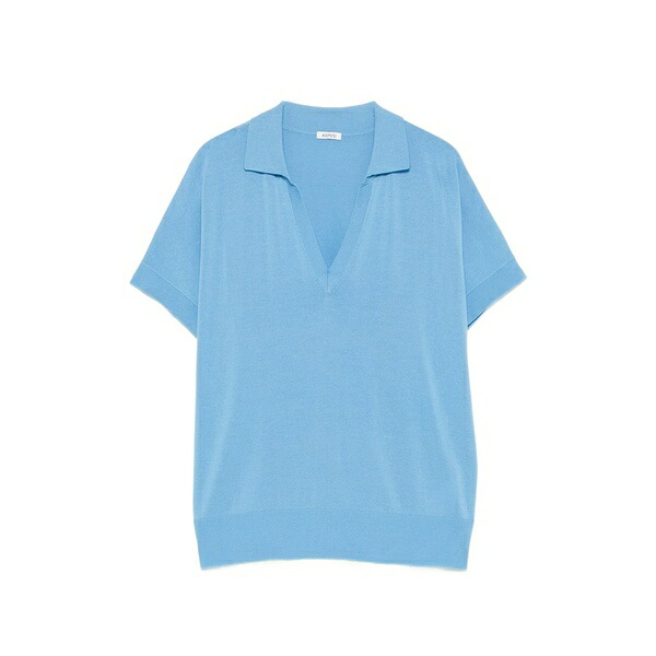 アスペジ レディース Tシャツ トップス Short-sleeve v-neck top Blue｜asty 34,970円