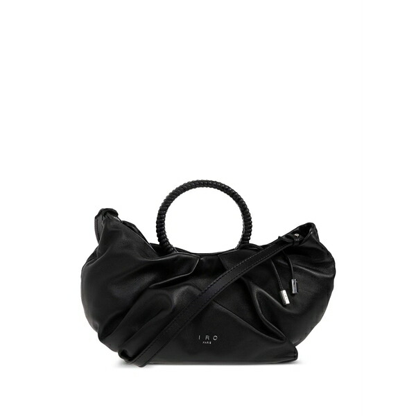 イロ レディース トートバッグ 御徒面子 Sun pleated leather tote bag Black