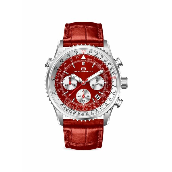 オーシャナット メンズ ウオッチ 付属品 Flight 46粍 watch Red