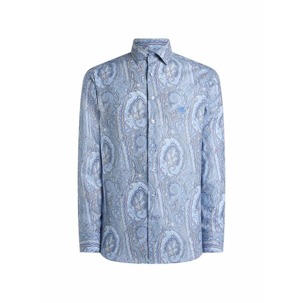 エトロ メンズ プルオーバー トップス Floral paisley cotton shirt Blue