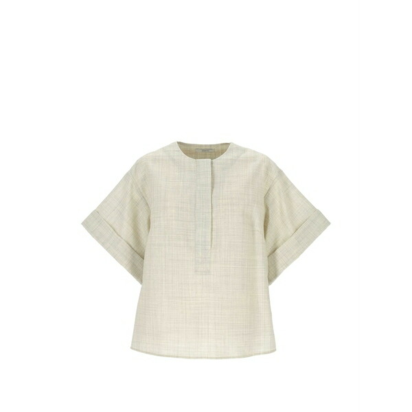 ジョセフ レディース ティーシャツ トップス Yani concealed-placket turn-up cuff blouse Neutrals