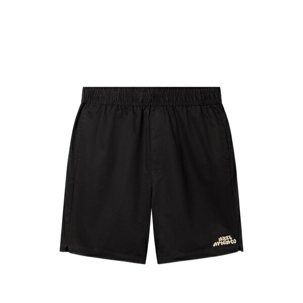 アクセルアリガト メンズ 心地好いズボン下 ボトムス Heath logo shorts Black
