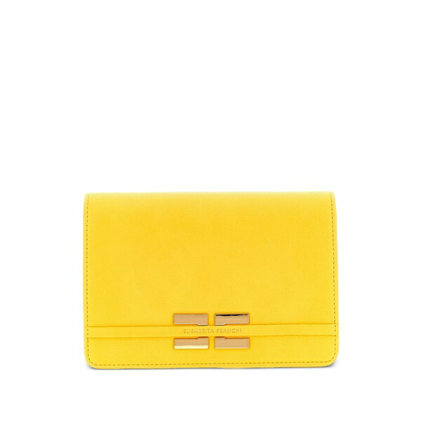 エリザベスフランキ レディース ショルダーバッグ バッグ Logo-plaque chain-strap shoulder bag Yellow｜asty