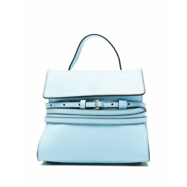 モスキーノ レディース ハンドバック 御徒面子 Buckle-strap mini bag Blue