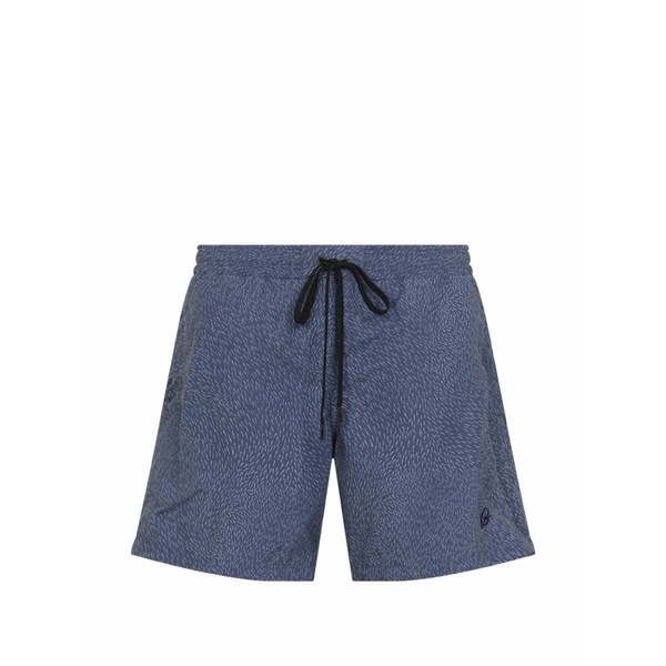 ブリオーニ メンズ 心地好いズボン下 ボトムス Printed drawstring swim shorts Blue