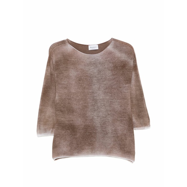 アロヴェッシオ レディース ティーシャツ トップス Boat-neck t-shirt Brown