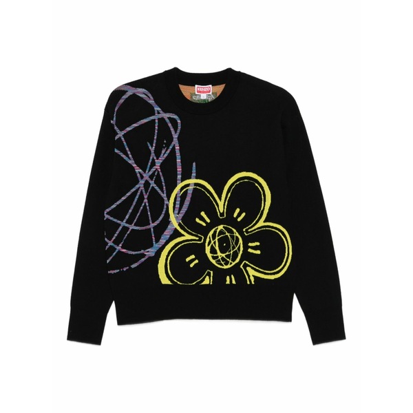 ケンゾー レディース 編み物\u0026プルオーバー アウター X futura 2000 flower-print sweater Black