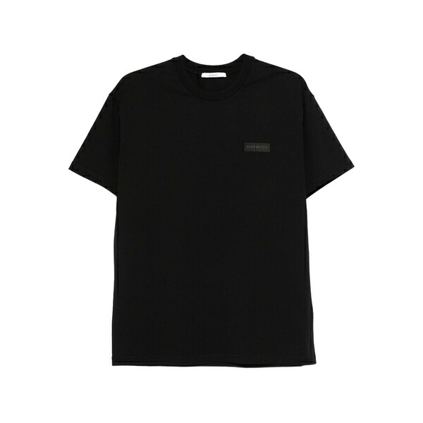 ジバンシー メンズ プルオーバー トップス Logo-patch cotton t-shirt Black