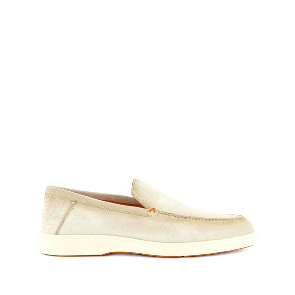 サントーニ メンズ スリッポン・ローファー シューズ Suede leather loafers Neutrals