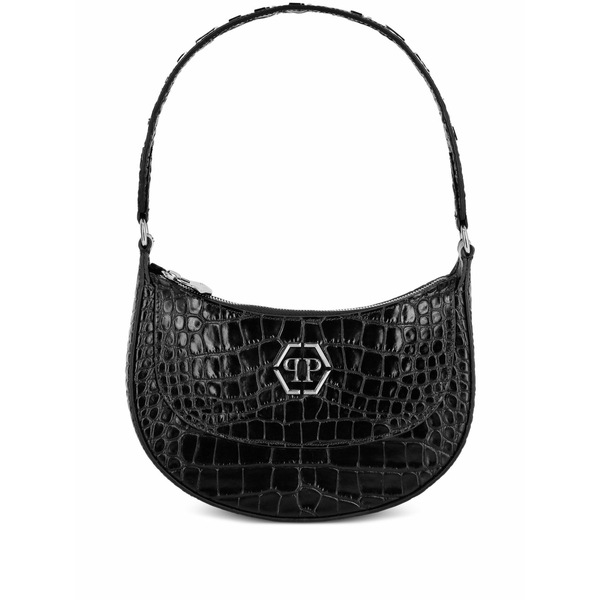 フィリップ飾り気の無い レディース トートバッグ 御徒面子 Galaxy crocodile-embossed tote bag Black