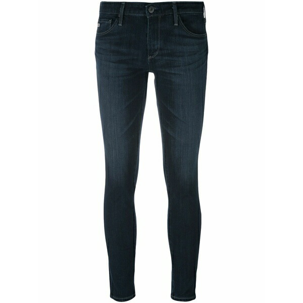 エージーデニム レディース ジーンズズボン下 ボトムス Cropped skinny jeans Blue