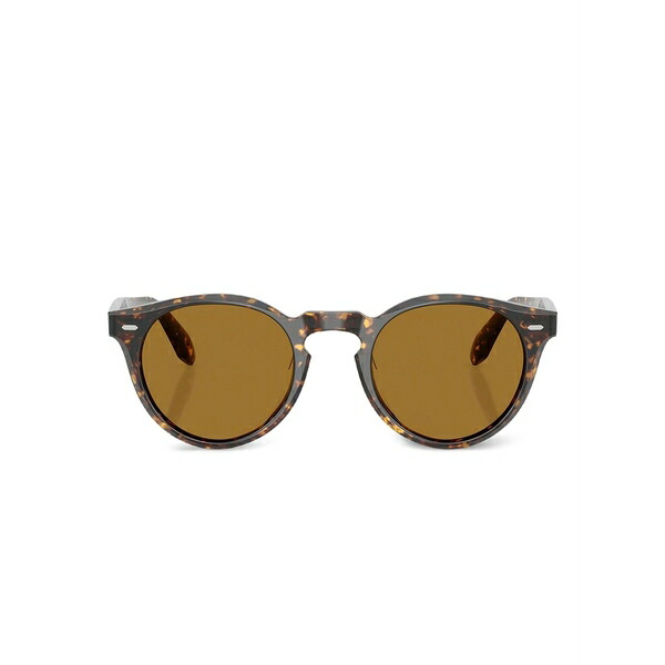 オリバーピープルズ メンズ サングラス・アイウェア 付属物 Tortoiseshell round sunglasses Brown