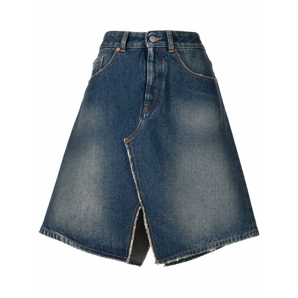 マルタンマルジェラ レディース スコート ボトムス Distressed denim skirt Blue
