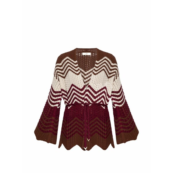 エーケプ レディース ジレー アウター Flared-sleeve cardigan Red