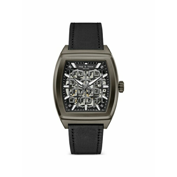 ラグアンドボーン メンズ ウオッチ 付属物 Skeleton tonneau 41粍 watch Black