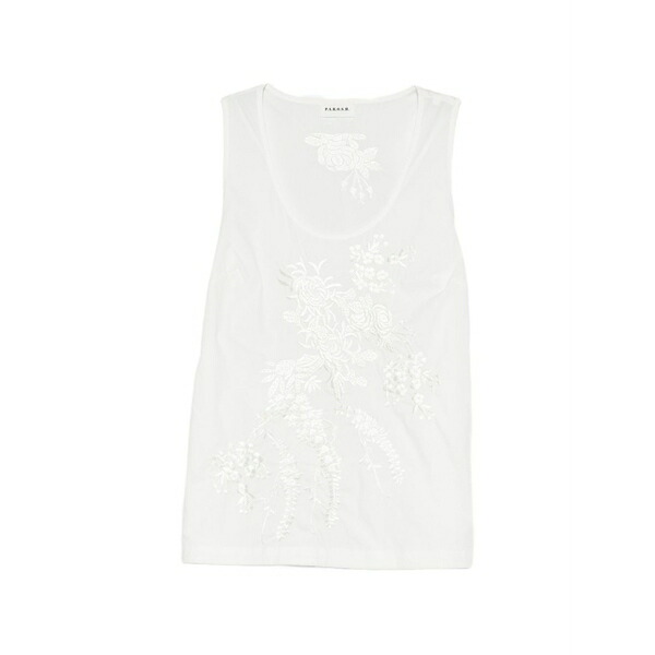 パロッシュ レディース プルオーバー トップス Ruffled top White