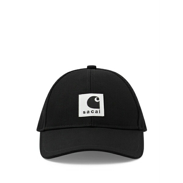鉄道車両ハート型 メンズ 鳥打ち帽 付属物 X sacai logo patch cap Black