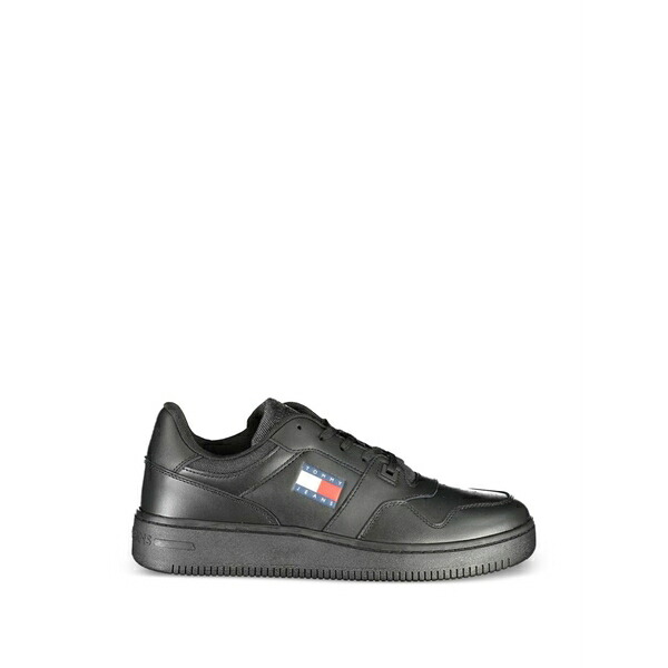 トミー ヒルフィガー メンズ スニーカー シューズ Logo-print sneakers Black