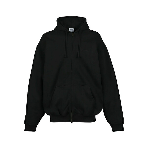 ヴェトモン レディース パーカー・スウェットシャツ アウター Zip-up hoodie Black