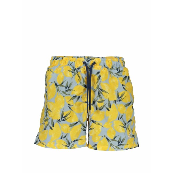 ガント メンズ 心地よいズボン下 ボトムス Lemon-print swim shorts Blue