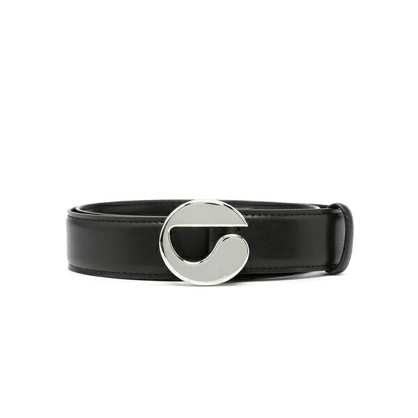 コペルニ レディース 三尺帯 付属物 Logo-buckle slim belt Black