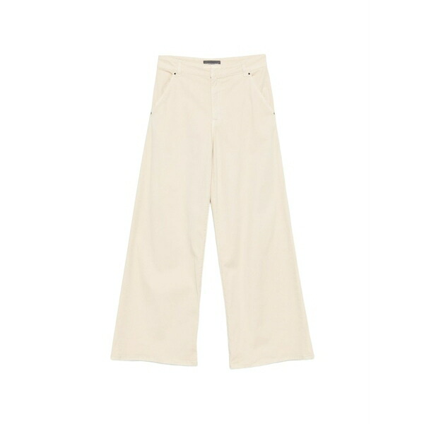 ロレーナアントニアッツィ レディース 心地よいズボン下 ボトムス Logo-patch wide-leg trousers Neutrals