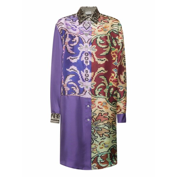 ピエール＝ルイ・マシア メンズ プルオーバー トップス Patchwork-design shirt Purple