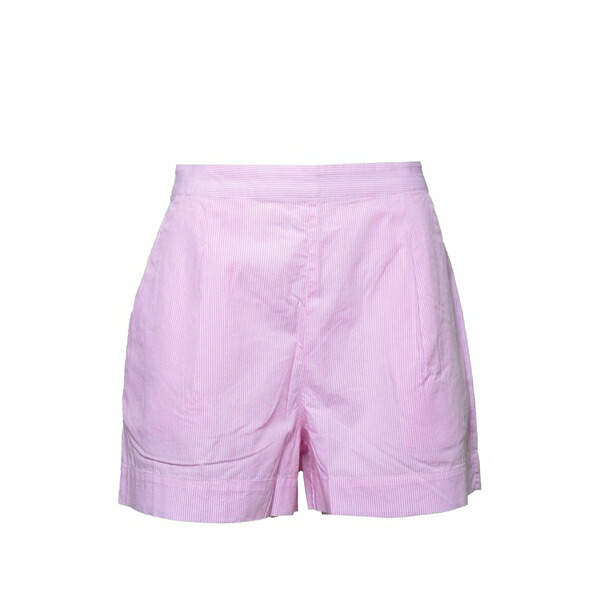 エムシーツーセイントバース レディース 心地好いズボン下 ボトムス Striped elasticat-waist shorts Pink