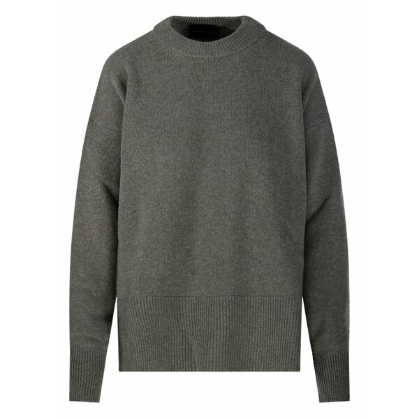 ロベルトコリーナ レディース 編み物\u0026プルオーバー アウター Ribbed-hem crew-neck sweater  Grey