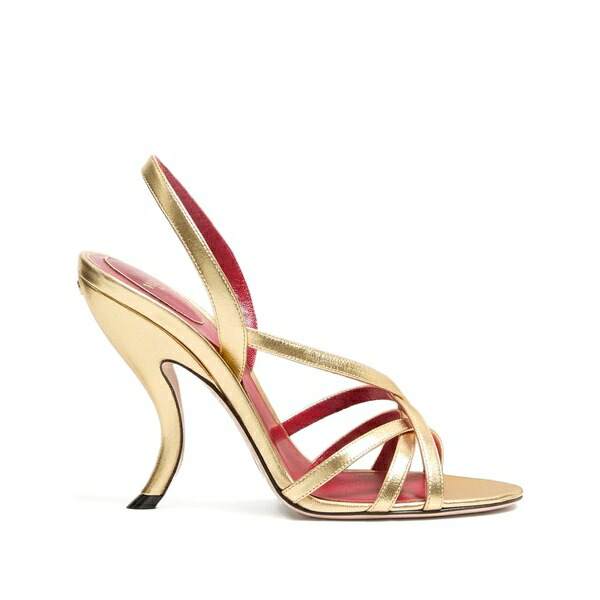 ヴァレンティノ ガラヴァーニ レディース サンダル シューズ Fetishique cross-strap sandals Gold｜asty