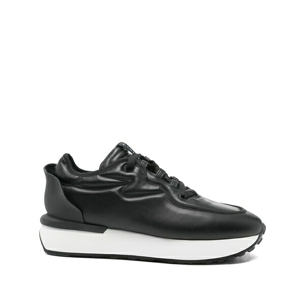 ル シラ レディース スニーカー シューズ Leather sneakers  Black