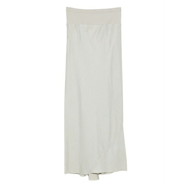 リックオウエンス レディース スコート ボトムス Ribbed asymmetric skirt Grey
