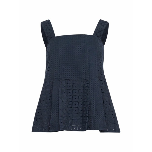 スリーワンフィリップリム レディース カットソー トップス Broderie-anglaise pleated top Blue
