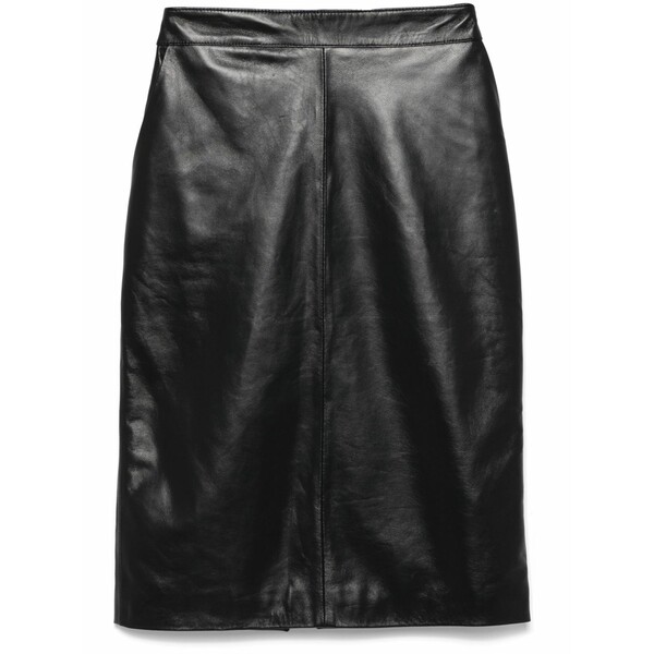 マノーキ レディース スコート ボトムス Leather MIDI skirt Black