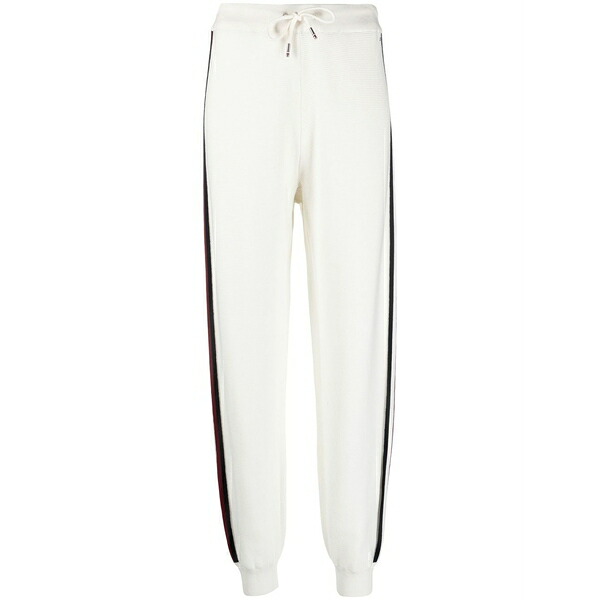 トミー ヒルフィガー レディース 心地好いズボン下 ボトムス Side-stripe cotton track pants White
